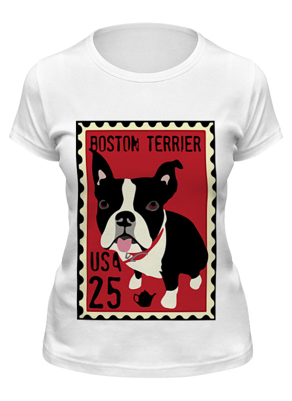 

Футболка женская Printio Boston terrier белая XL, Белый, Boston terrier