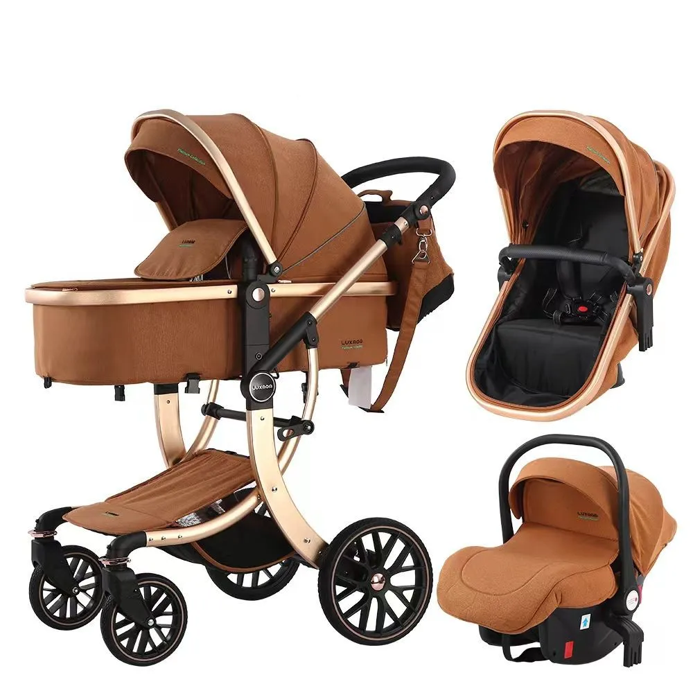 

Детская коляска-трансформер 3 в 1 Luxmom 601A, мокко коричневый, 601A