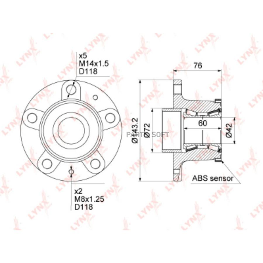 

Ступица задняя в сборе подходит для citroen jumper 2.0d-3.0d 1600kg 06, fiat ducato 2.2d