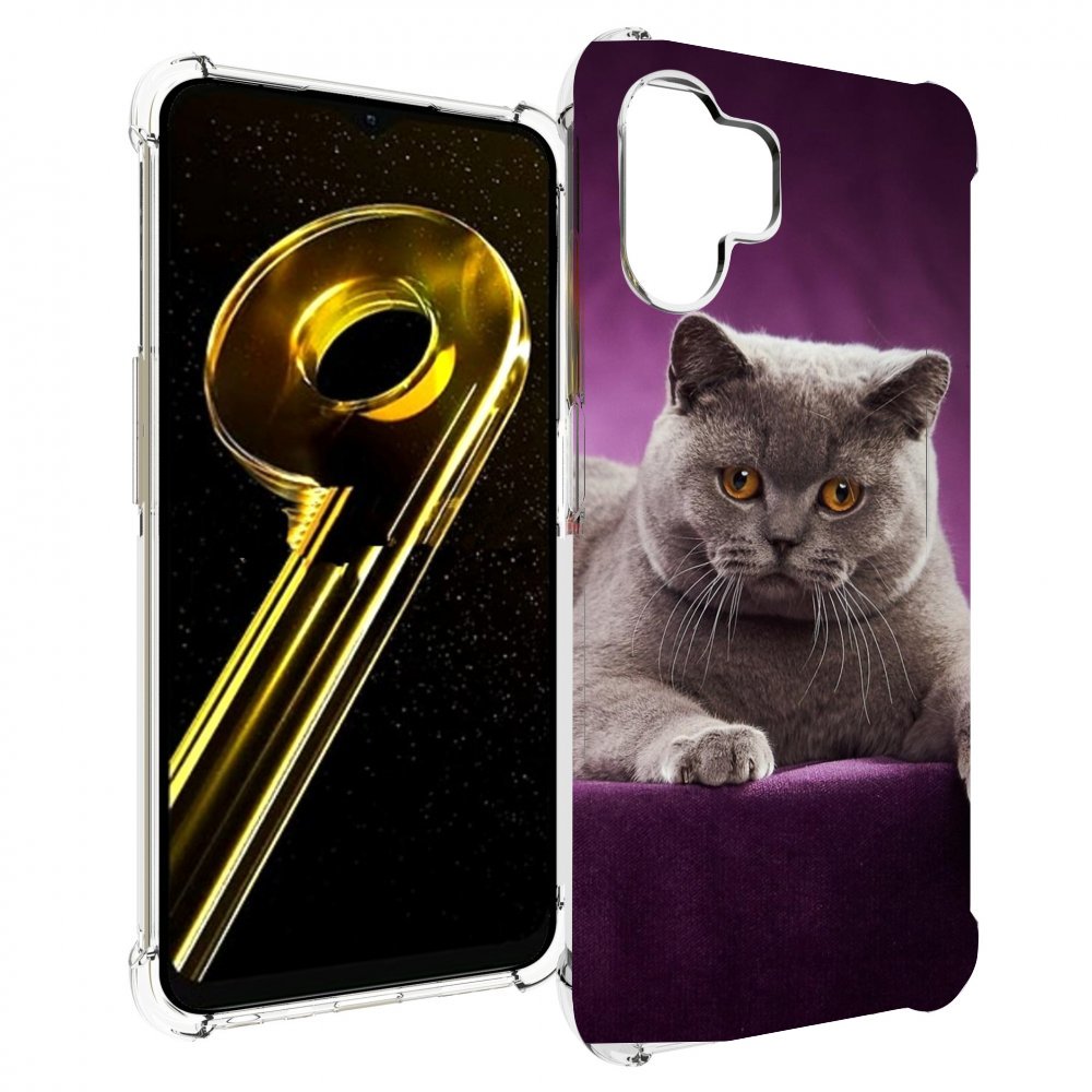 Чехол бампер MyPads кошка британская короткая для Realme 10 5G п...