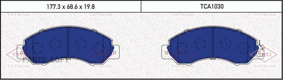 

Тормозные колодки Tatsumi передние дисковые tca1030