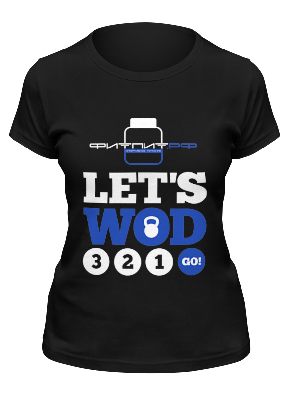 фото Футболка женская printio фитпит.рф - спортивное питание черная xl