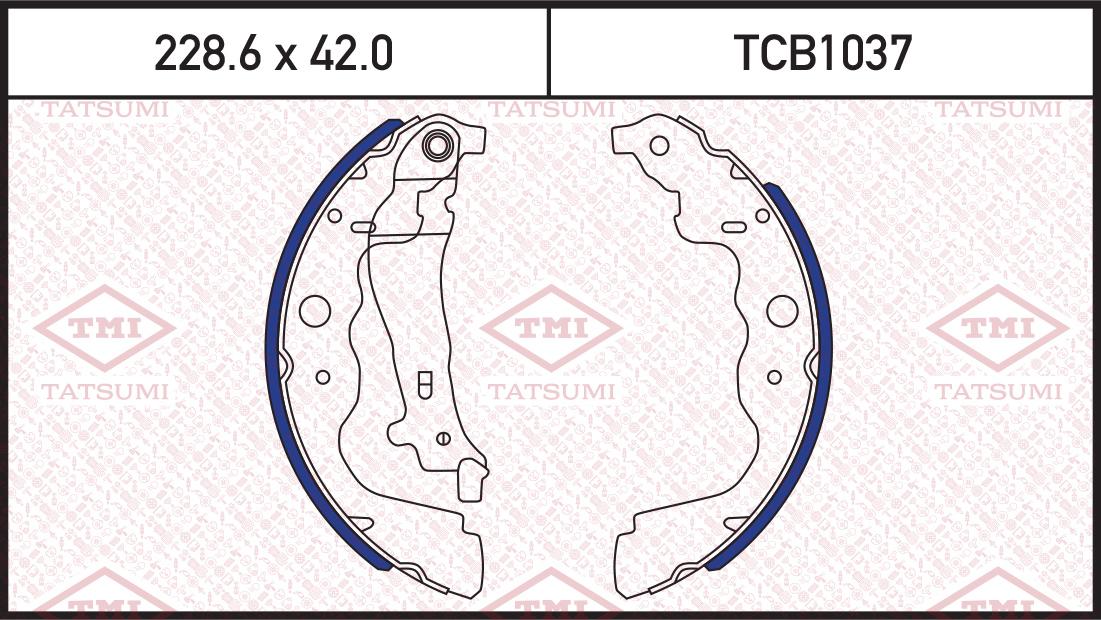 

Колодки тормозные Tatsumi барабанные tcb1037