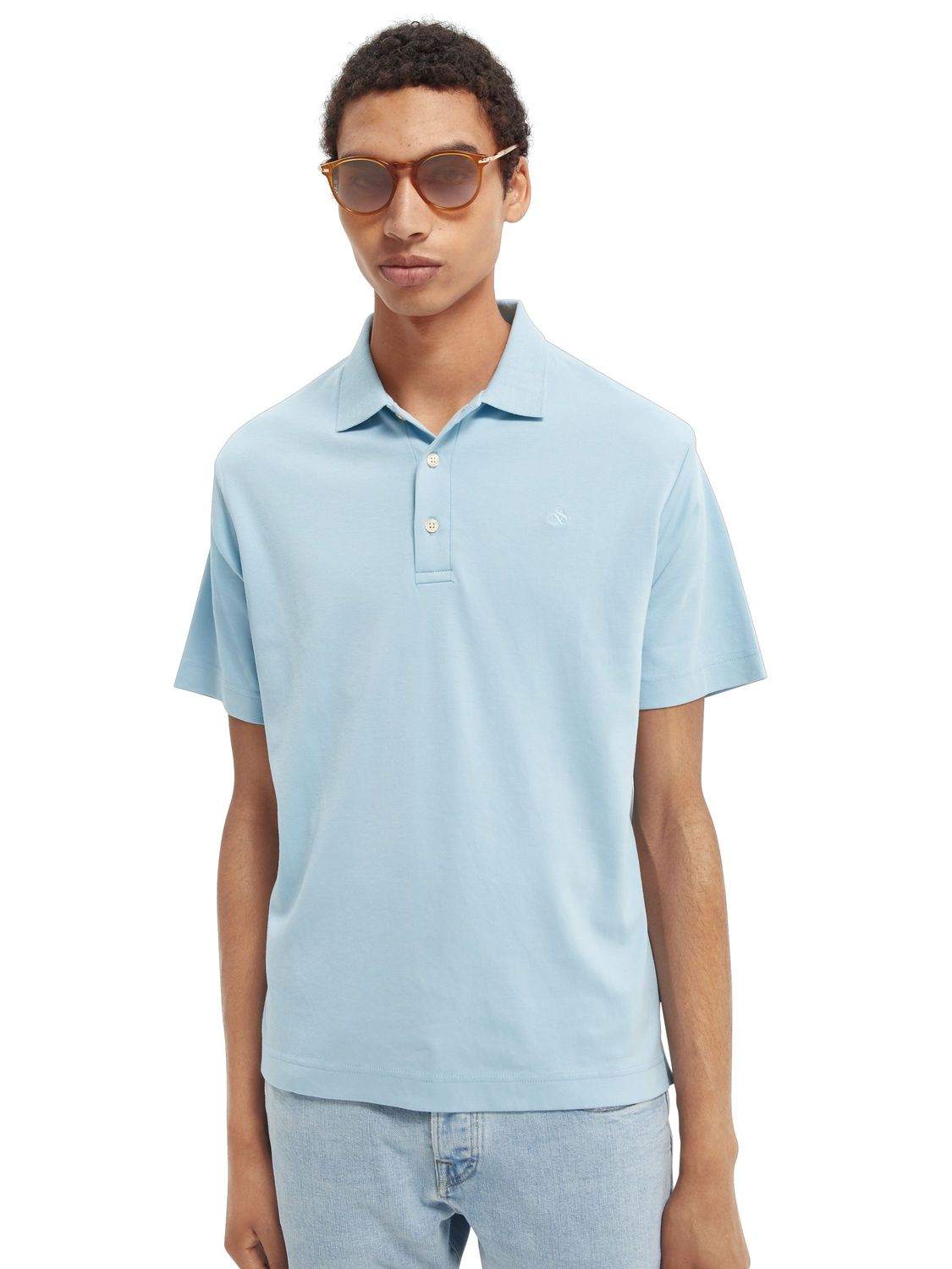 

Футболка мужская Scotch & Soda 164538/4538 голубая M, 164538/4538