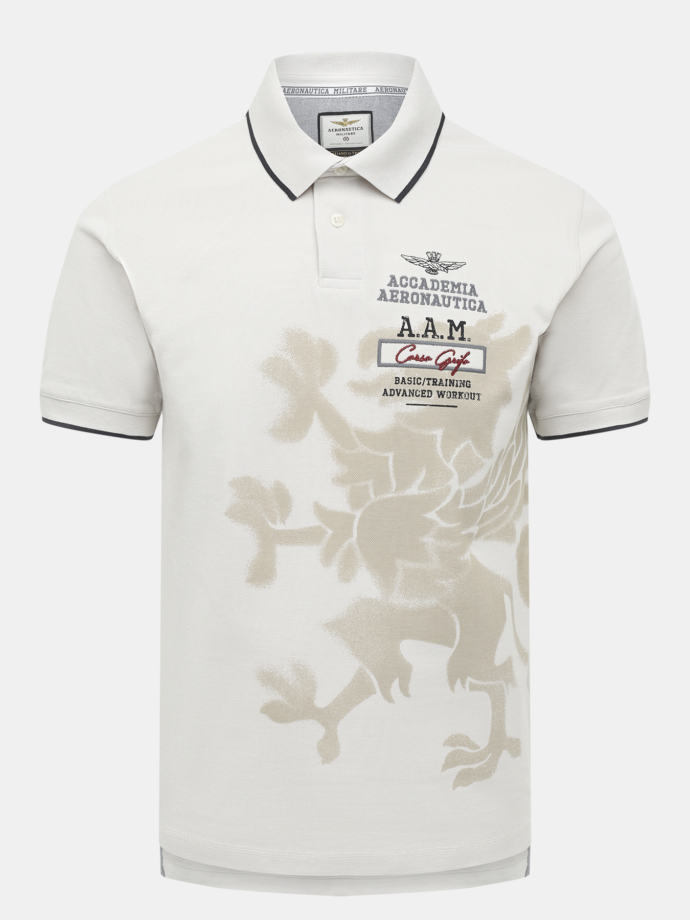 

Футболка мужская Aeronautica Militare 473498 белая 48 RU, Белый, 473498