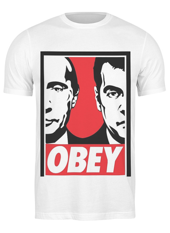 

Футболка мужская Printio Obey белая XL, Белый, Obey
