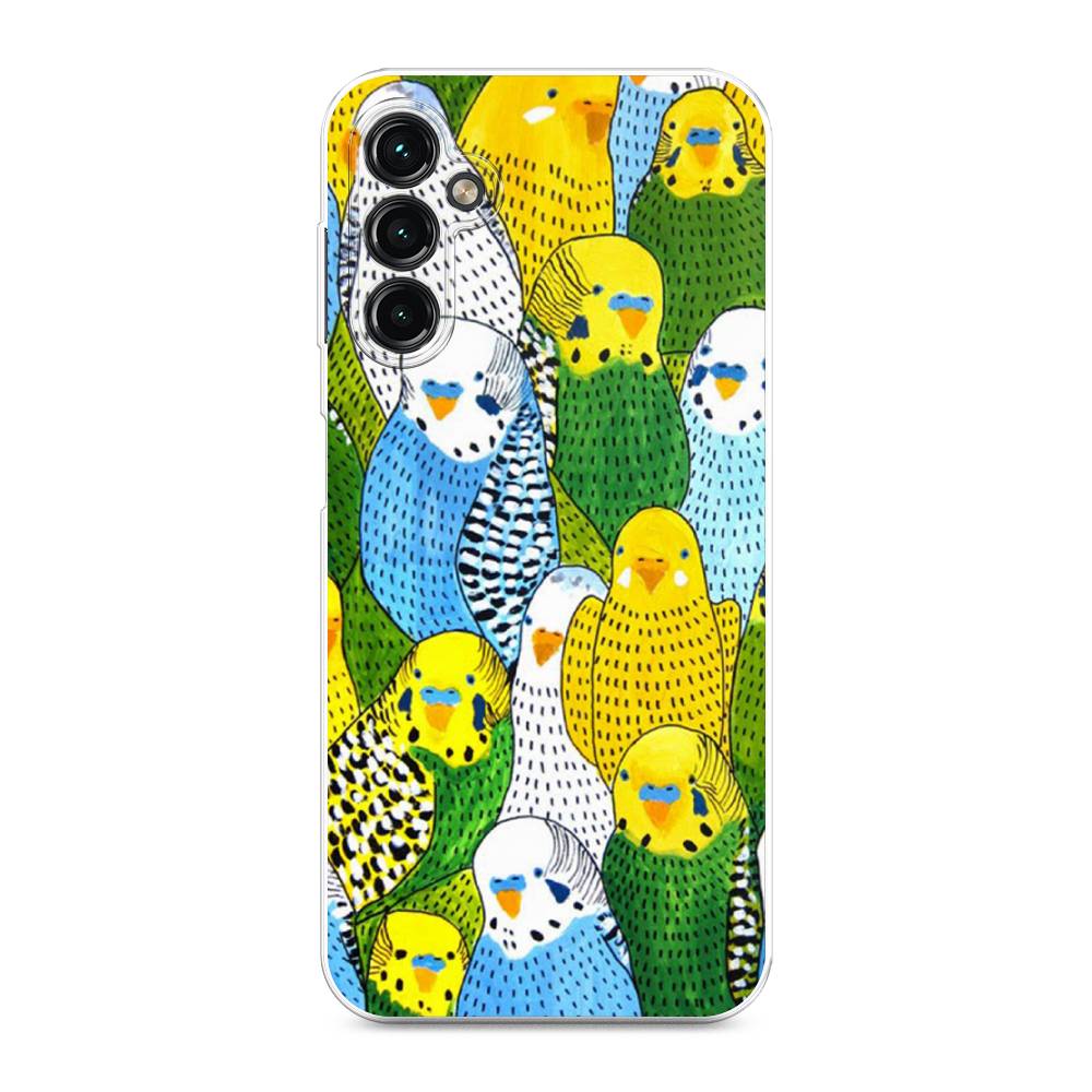 

Чехол Awog на Samsung Galaxy A14 4G "Попугаи", Желтый;зеленый;голубой, 2107950-1