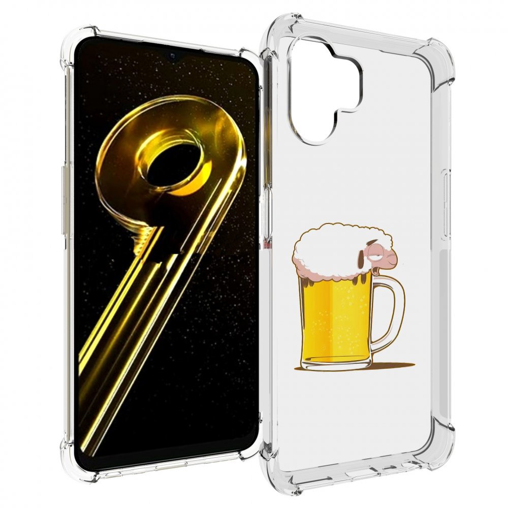 

Чехол бампер MyPads кружка пива для Realme 10 5G противоударный, Прозрачный, Tocco
