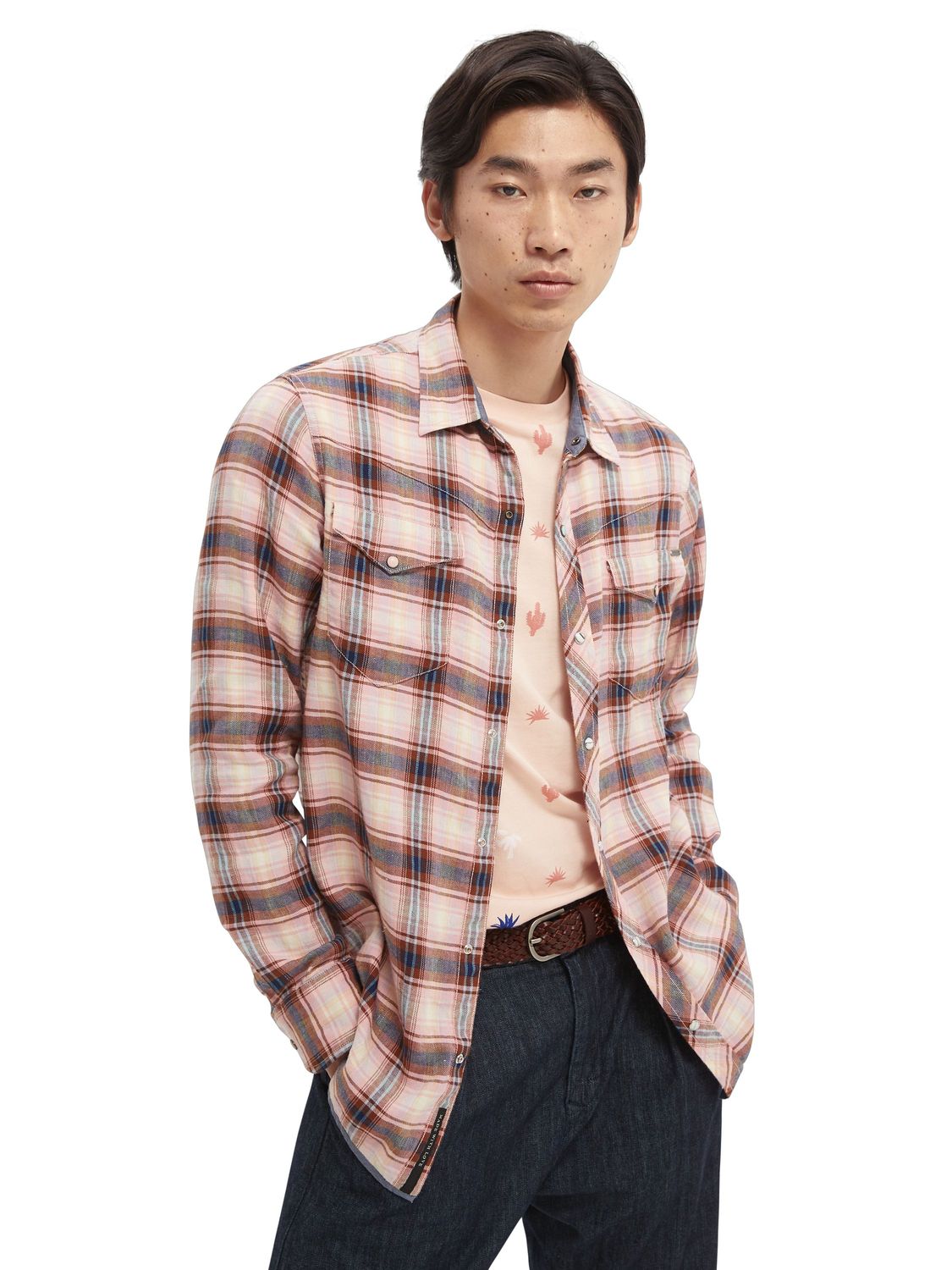 

Рубашка мужская Scotch & Soda 164464/0217 разноцветная L, 164464/0217
