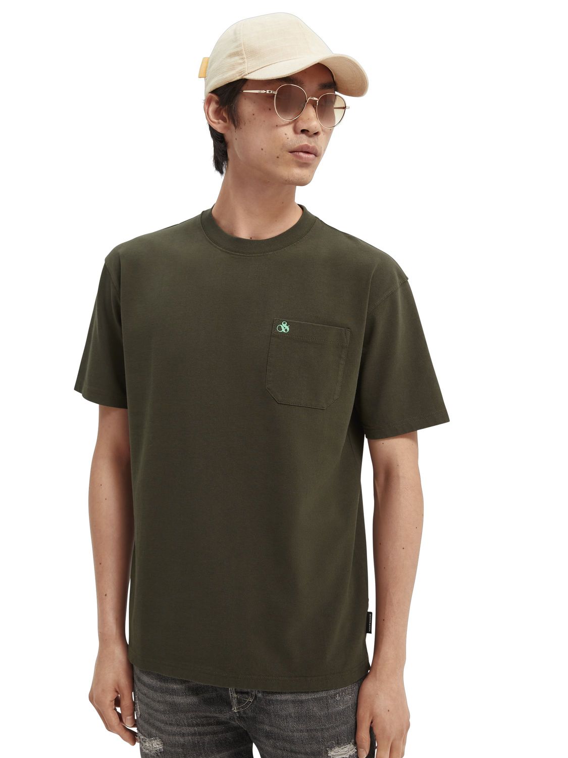 

Футболка мужская Scotch & Soda 164609/3494 зеленая M, 164609/3494