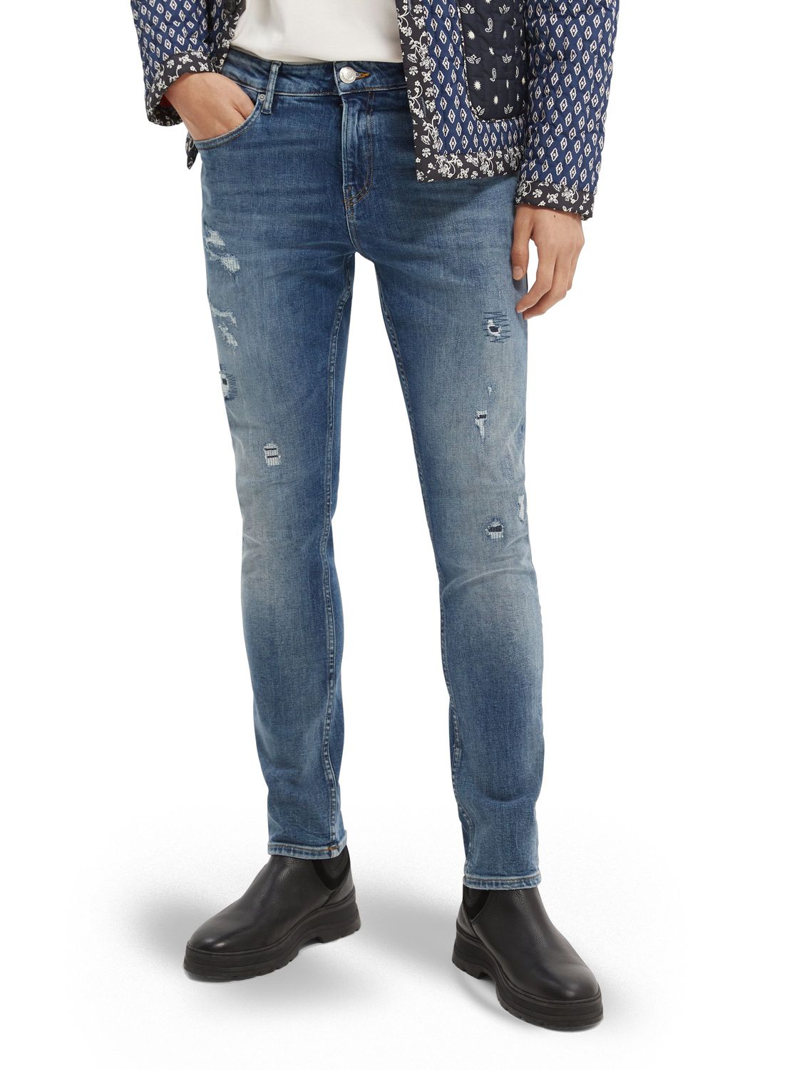

Джинсы мужские Scotch & Soda 164361/4571 голубые 30/32, 164361/4571