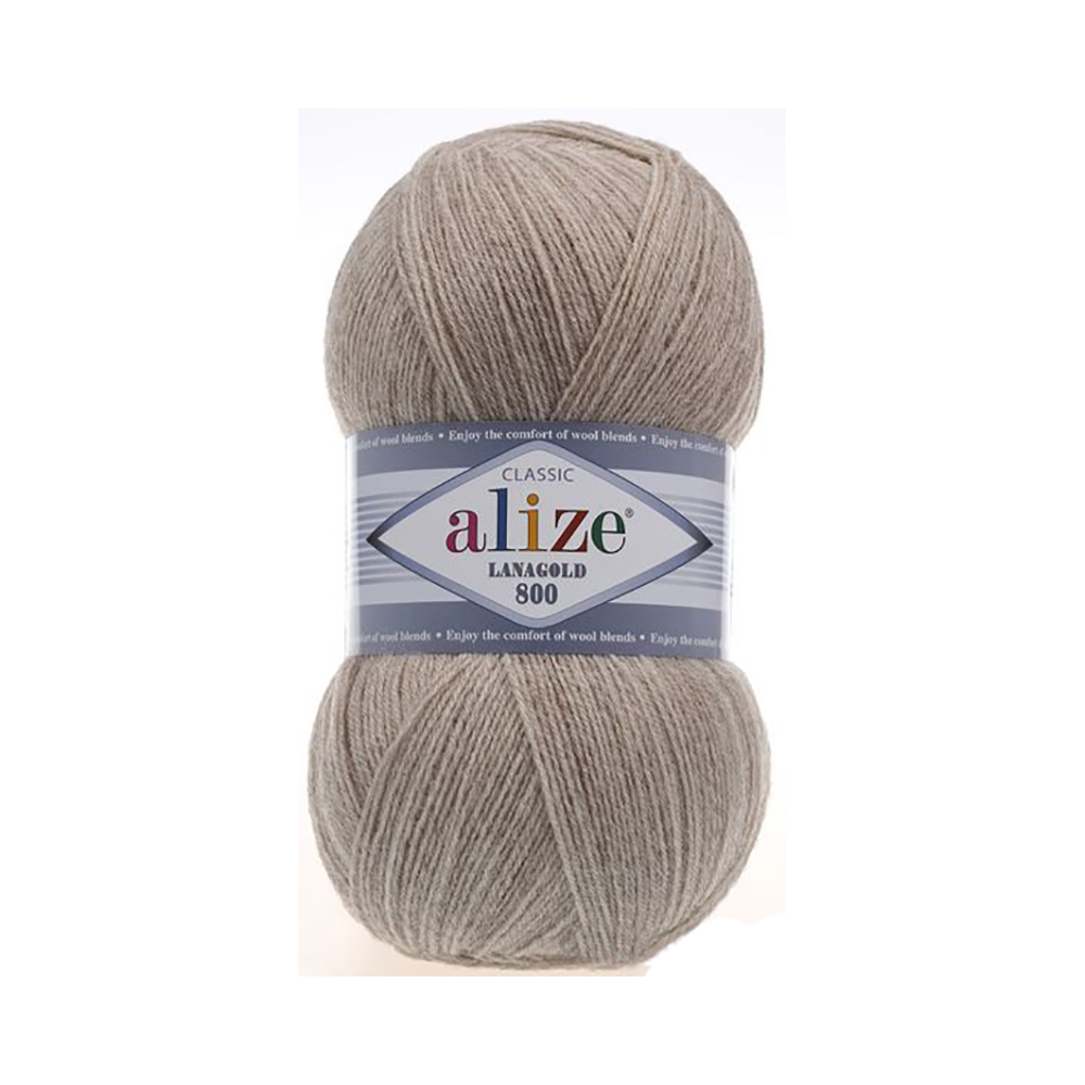 

Пряжа Alize Lanagold (Ализе Ланаголд) - бежевый меланж (152), 100 г / 240 м (49% шерсть...