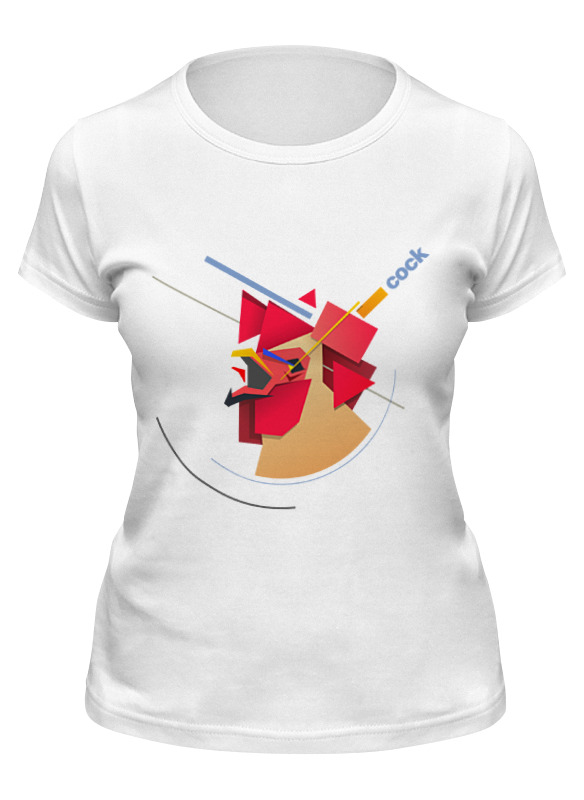 

Футболка женская Printio Suprematic cock белая XL, Белый, Suprematic cock