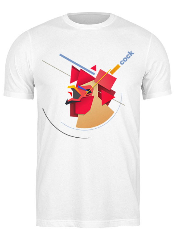 

Футболка мужская Printio Suprematic cock белая XL, Белый, Suprematic cock