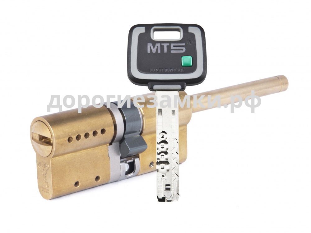 

Цилиндр Mul-t-Lock MT5+ ключ-шток (размер 65х31 мм) - Латунь, Флажок (3 ключа), Золотистый