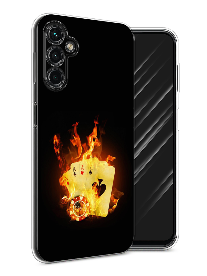

Чехол Awog на Samsung Galaxy A14 4G "Горящие карты", Черный;оранжевый, 2107950-9