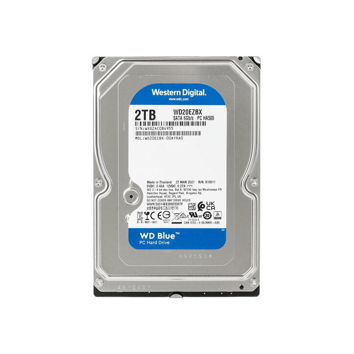 фото Внутренний жесткий диск western digital wd blue 2tb (wd20ezbx)