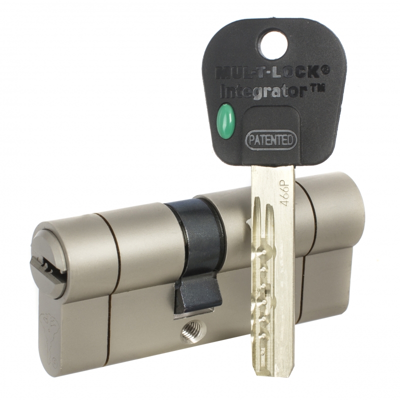 

Цилиндр Mul-t-Lock Integrator B-S ключ-ключ (размер 40х40 мм) - Никель, Флажок, Серебристый