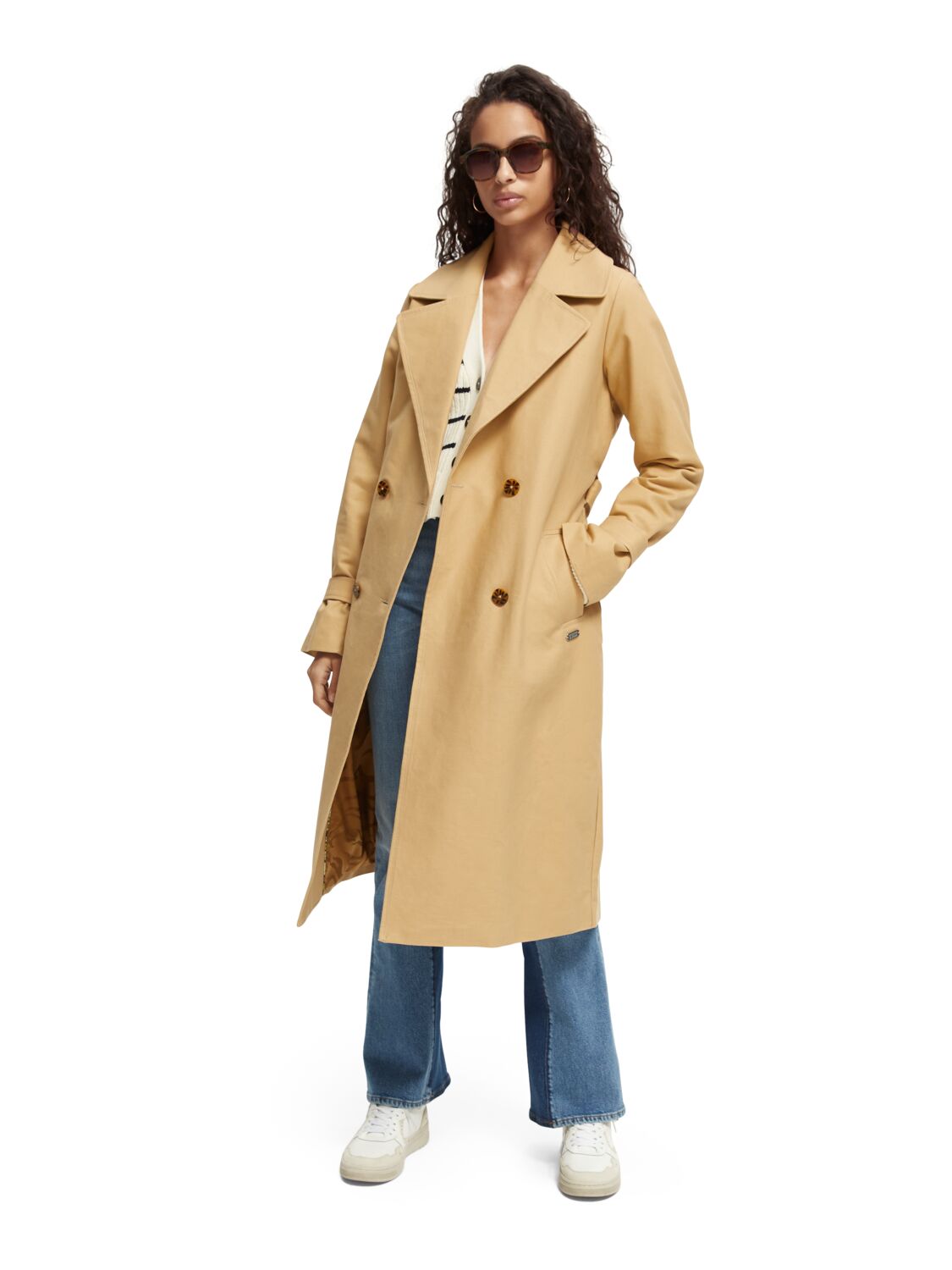 

Тренч женский Scotch & Soda 164622/0137 бежевый S, 164622/0137