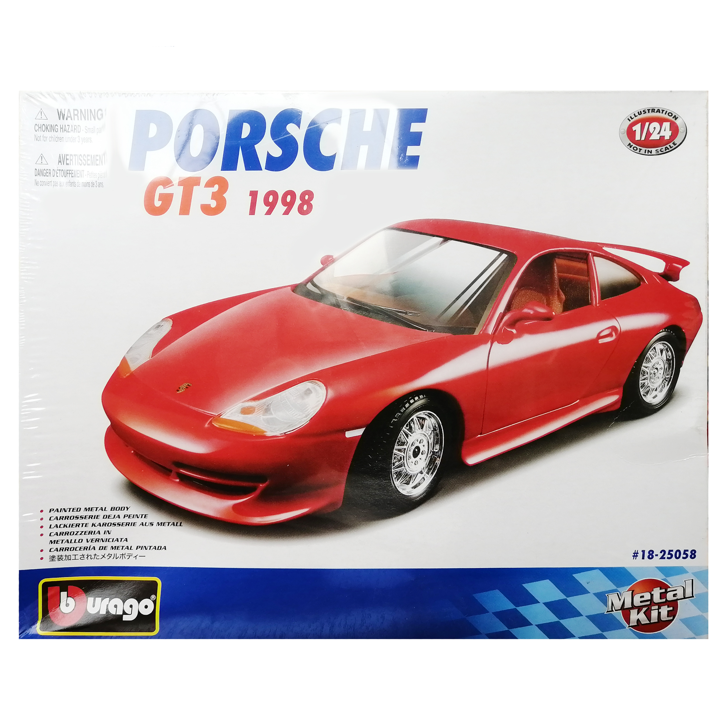 

Сборная модель автомобиля Bburago Porsche GT3, масштаб 1:24, 18-25058