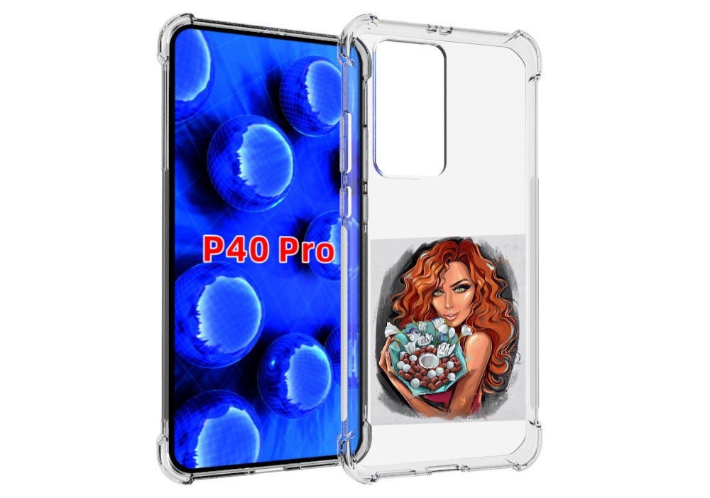 

Чехол MyPads девушка-с-кокосовым-букетом женский для Huawei P40 Pro противоударный, Прозрачный, Tocco