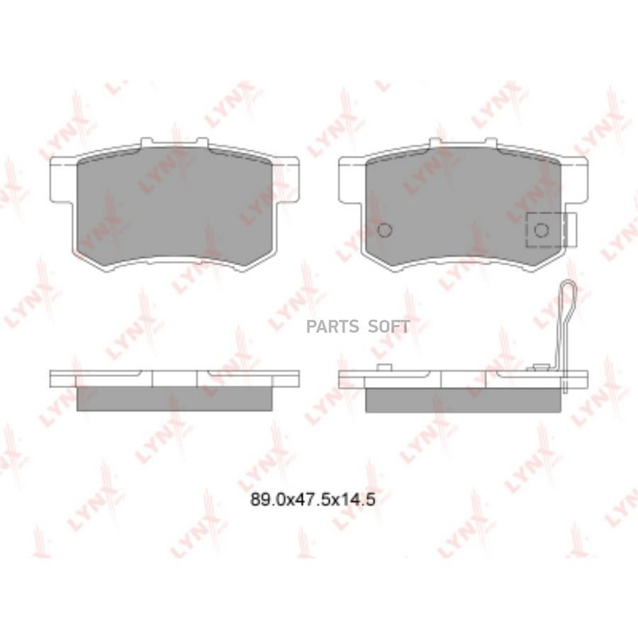 

Тормозные колодки LYNXauto задние дисковые для Honda Accord -03, Civic 01-05 BD3402