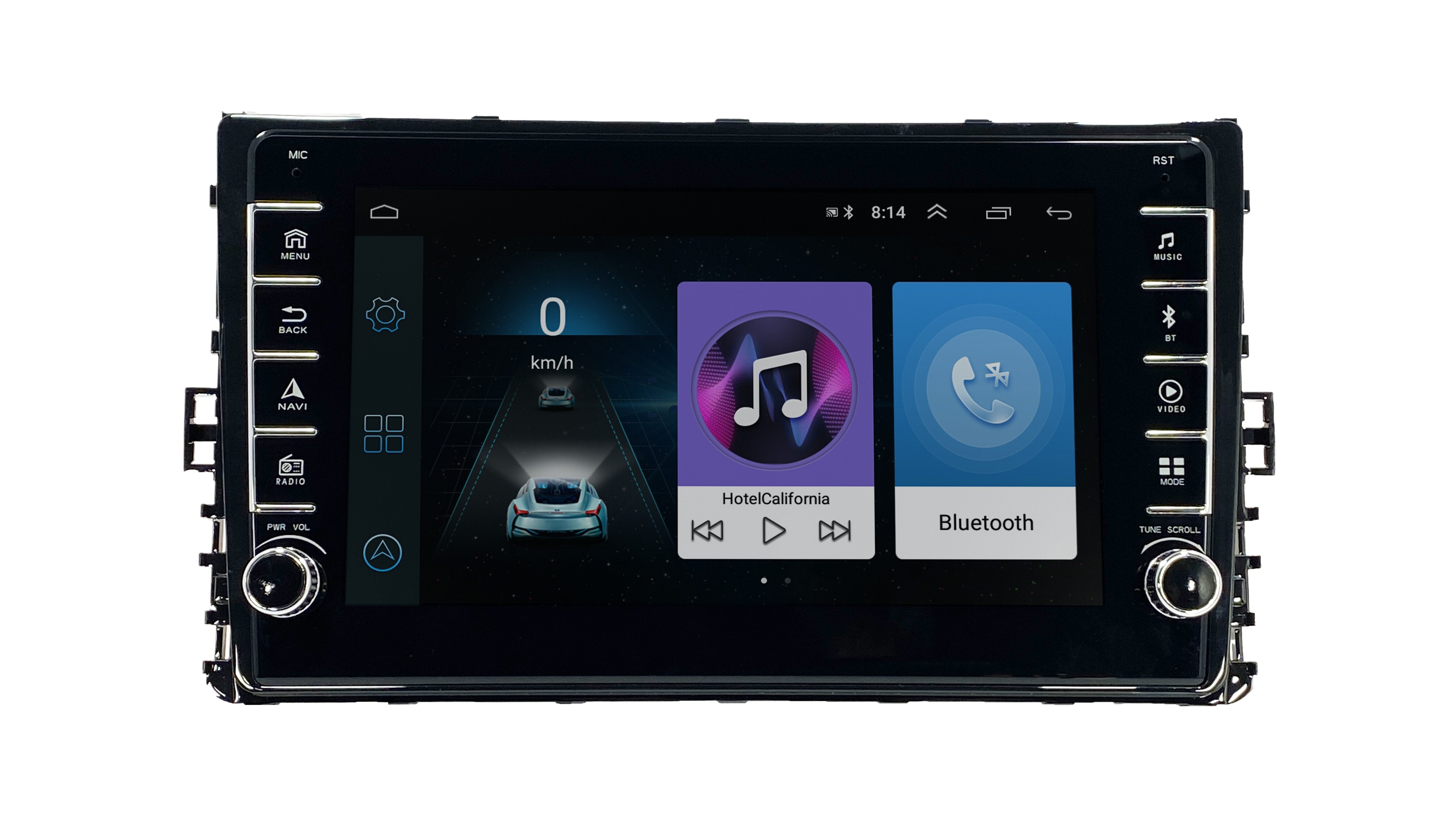 Автомагнитола ANDROID Volkswagen Bora 2019+, Android 12, 2/16GB, с крутилками / Мультируль