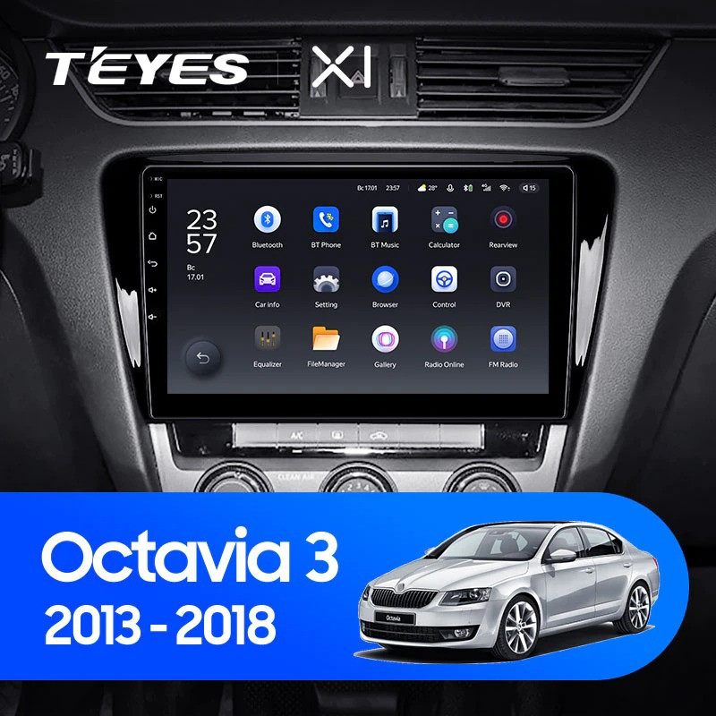 Штатная магнитола Teyes X1 4G 232 Skoda Octavia 3 A7 2013-2018 Тип-B 2650000₽