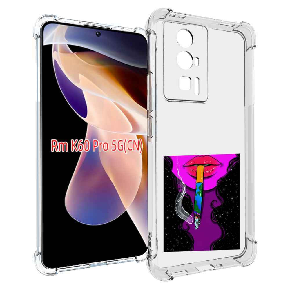 

Чехол MyPads девушка курит землю женский для Xiaomi Redmi K60 Pro, Прозрачный, Tocco