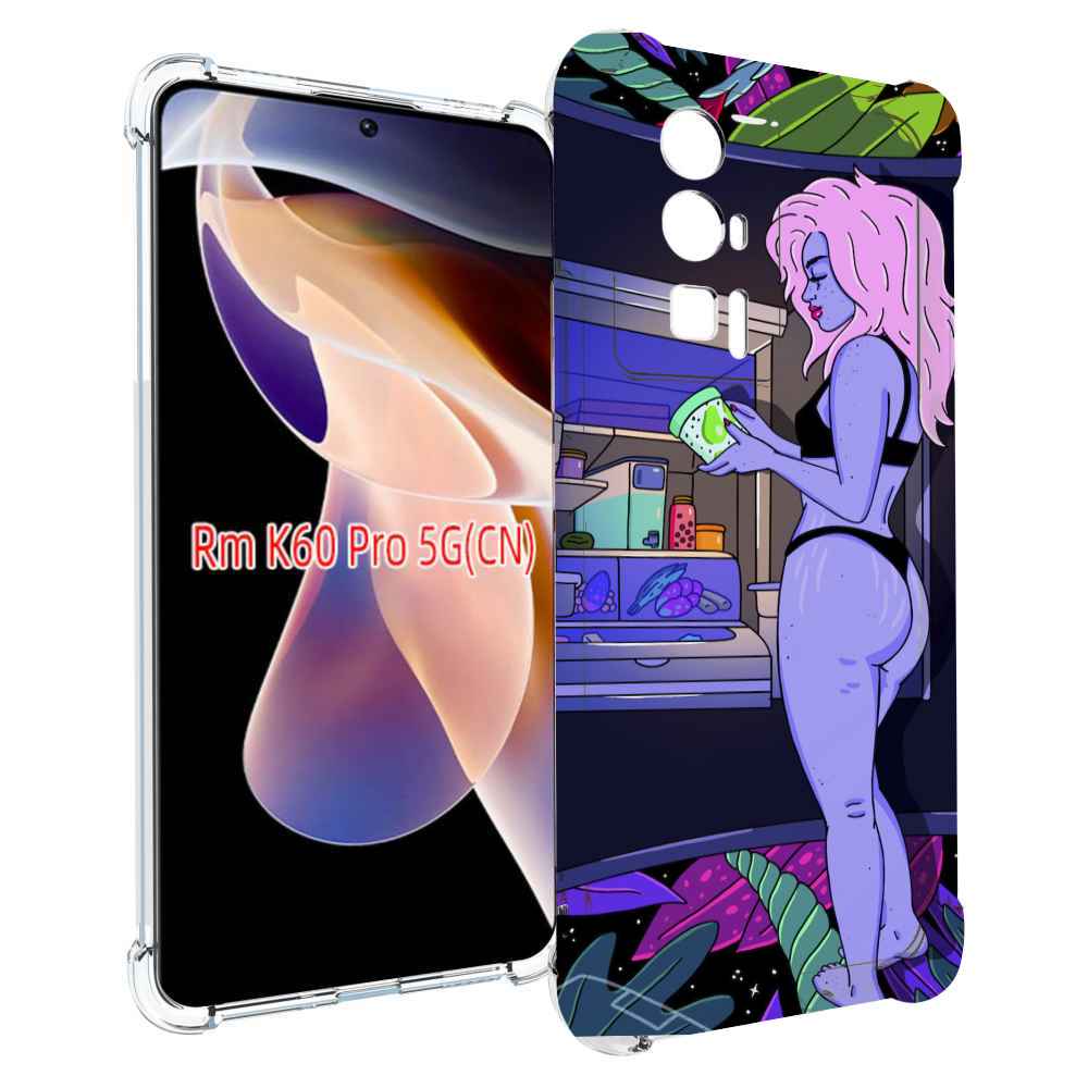 Чехол MyPads девушка любит покушать женский для Xiaomi Redmi K60 Pro