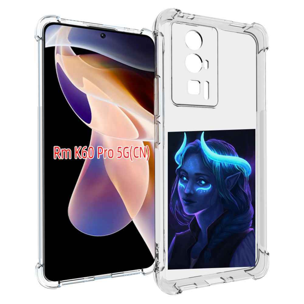 

Чехол MyPads девушка синяя ледяная женский для Xiaomi Redmi K60 Pro, Прозрачный, Tocco