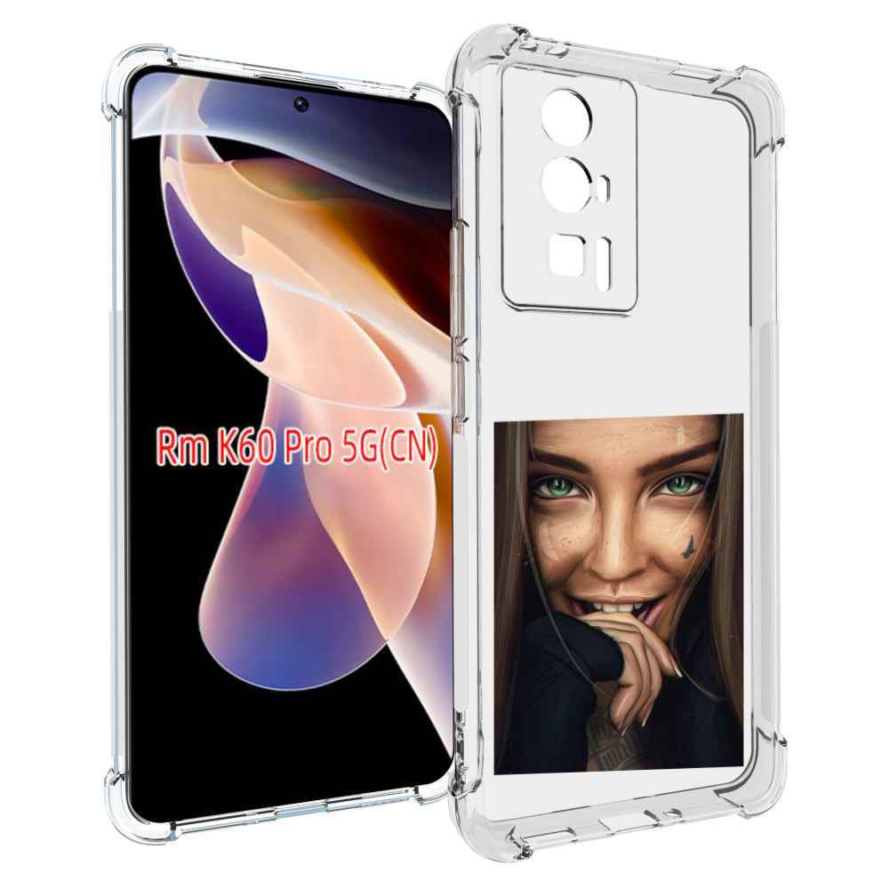 

Чехол MyPads девушка улыбается женский для Xiaomi Redmi K60 Pro, Прозрачный, Tocco