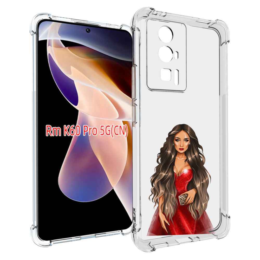 

Чехол MyPads девушка-в-вечернем-платье женский для Xiaomi Redmi K60 Pro, Прозрачный, Tocco