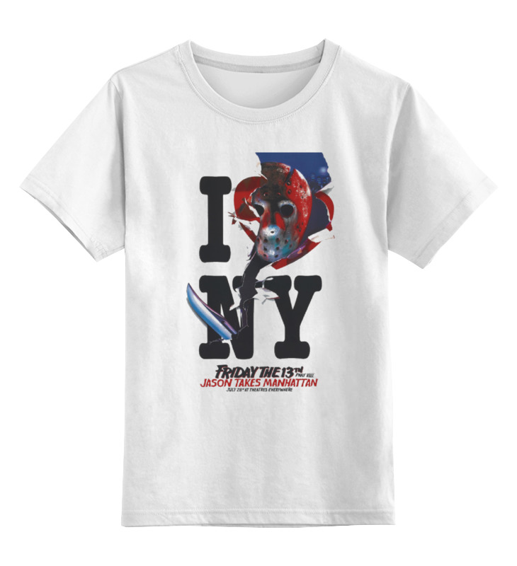 

Футболка детская Printio Friday the 13th / i love ny цв. белый р. 116, Friday the 13th / i love ny