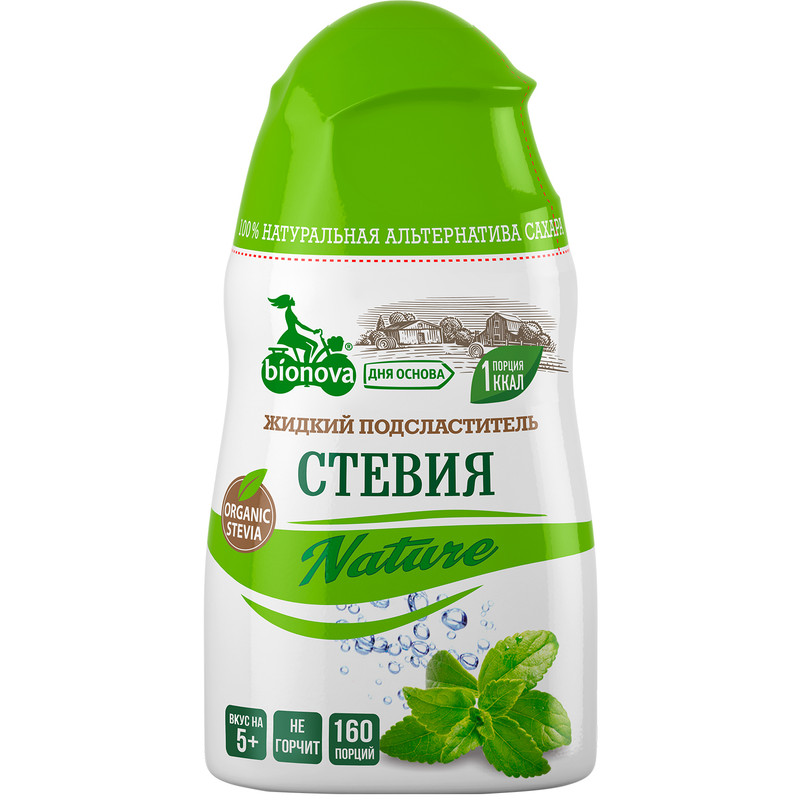 Подсластитель Bionova столовый cтевия nature жидкий 80 г