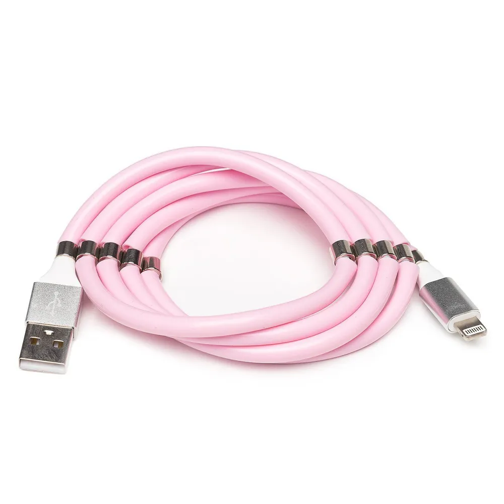 

Дата-кабель NoBrand MCL-1 USB - Lightning 1 м, розовый, MCL-1