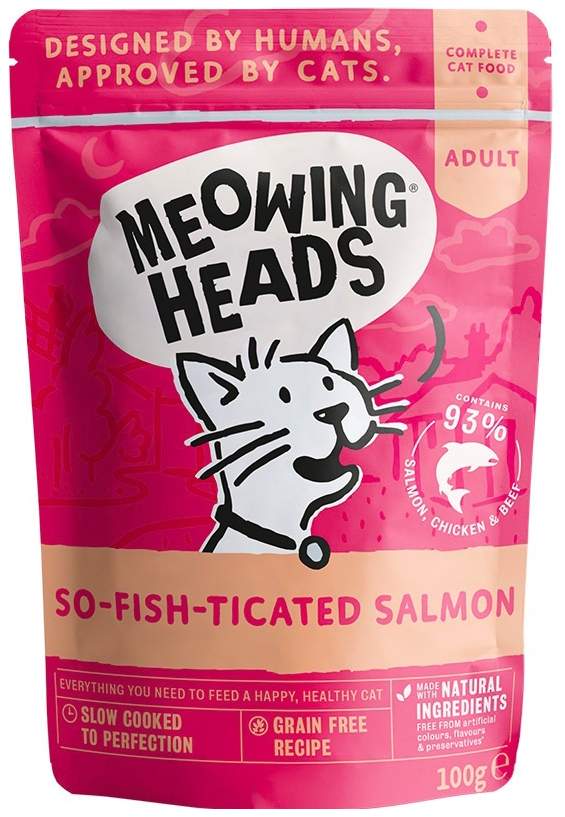 фото Влажный корм для кошек meowing heads so-fish-ticated salmon, лосось, 10шт по 100г