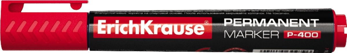 

Перманентный маркер ErichKrause P-400, чернил красный