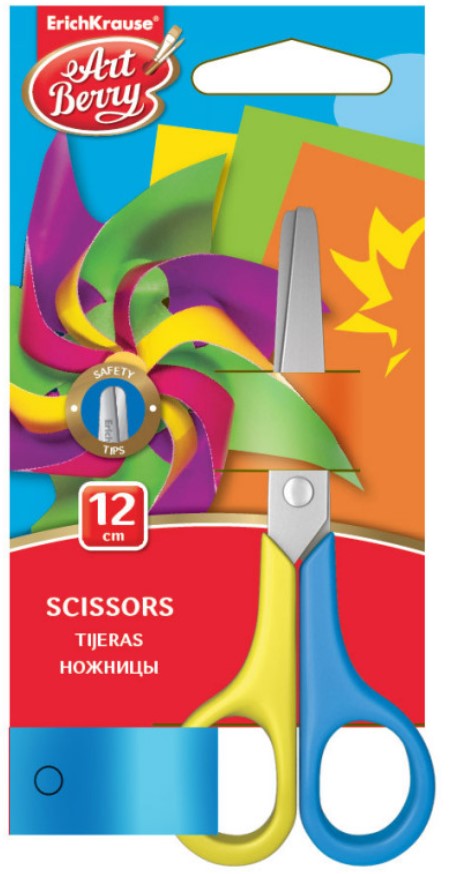 фото Ножницы artberry mini, 12.5см (в блистере по 1 шт.) erichkrause