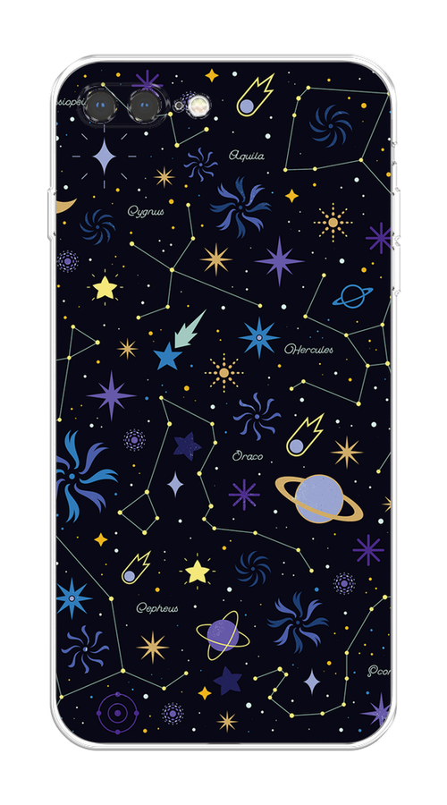 

Чехол на Apple iPhone 8 Plus "Цветной космос", Желтый, 10950-2