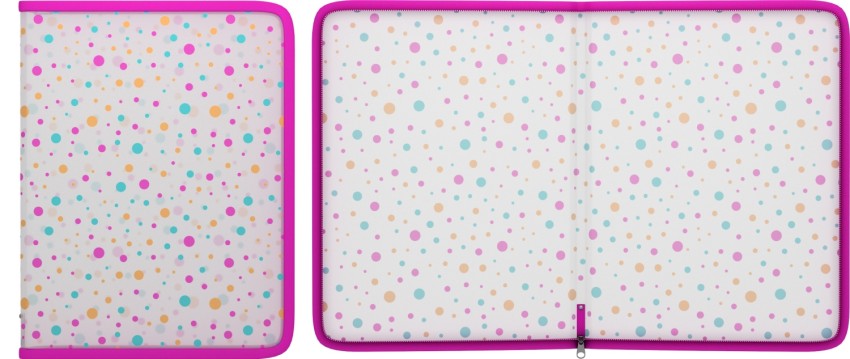 

Папка на молнии пластиковая ErichKrause Dots, A4 (в пакете по 4 шт.)