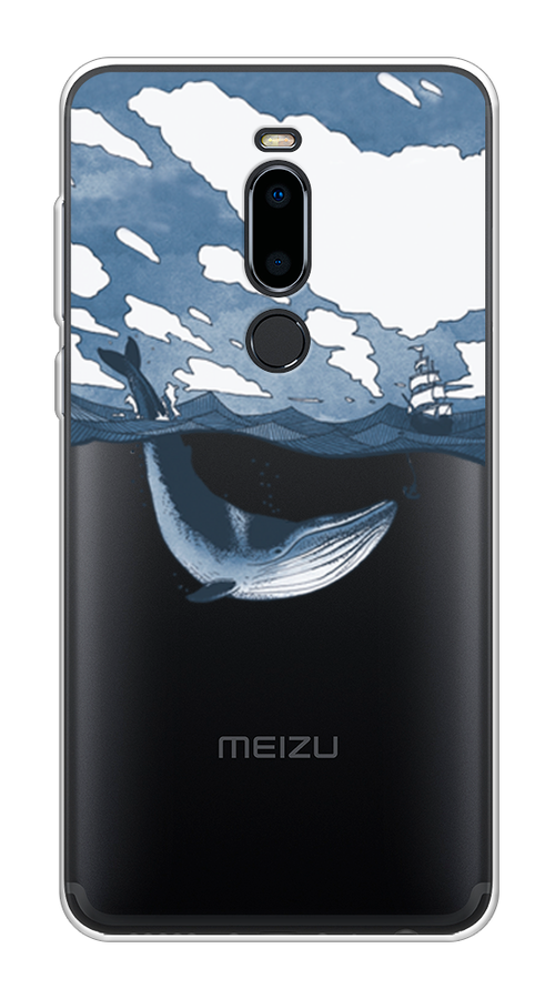

Чехол на Meizu M8 "Большой кит", Синий, 73150-1