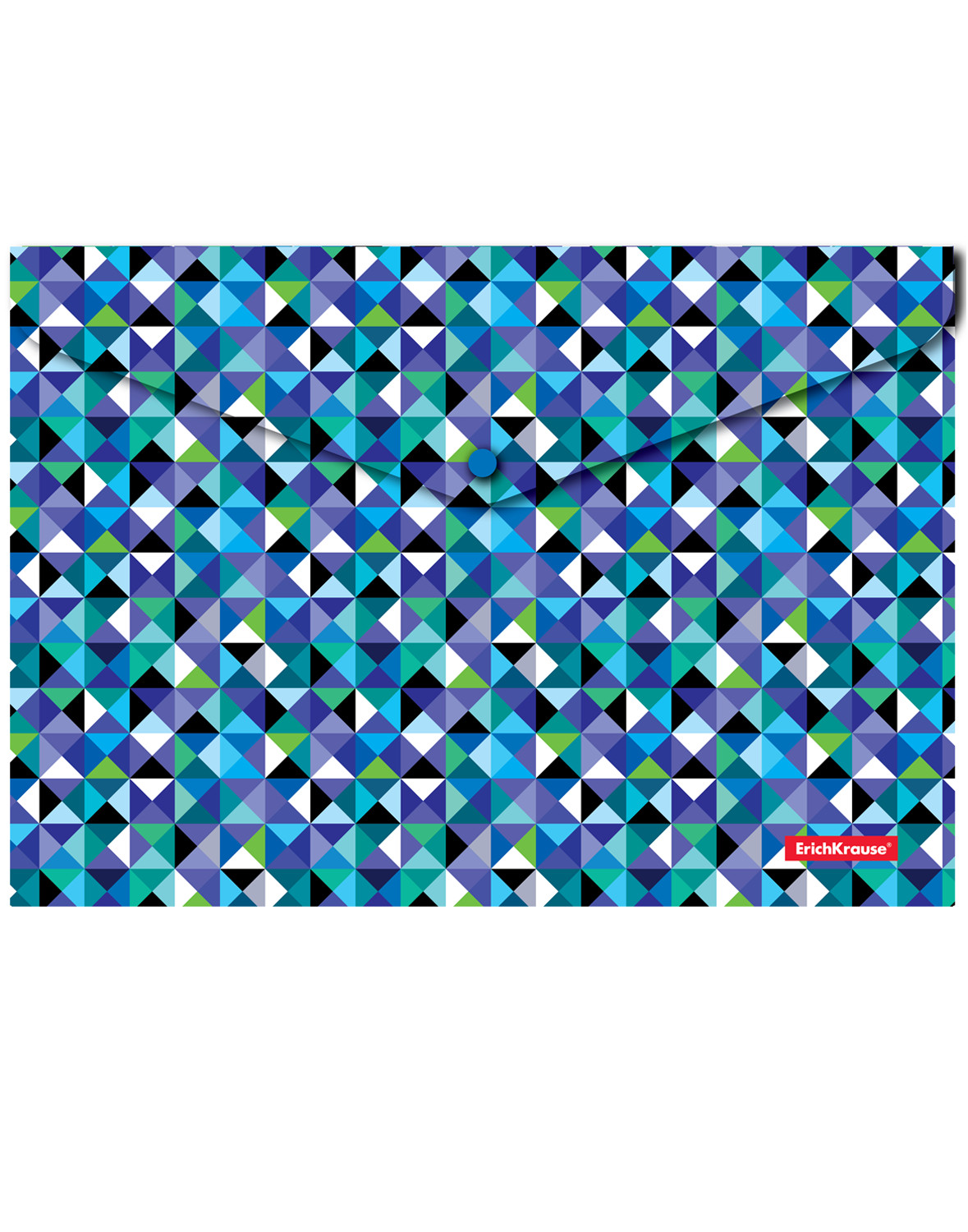 

Папка-конверт на кнопке пластиковая ErichKrause Cubes A4