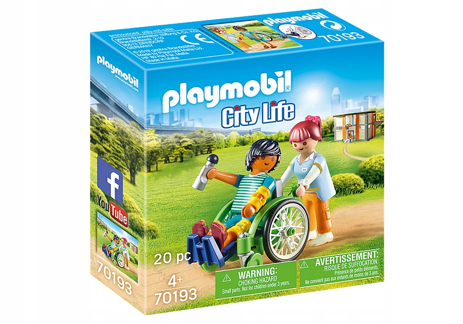 фото Конструктор playmobil пациент в инвалидном кресле 70193