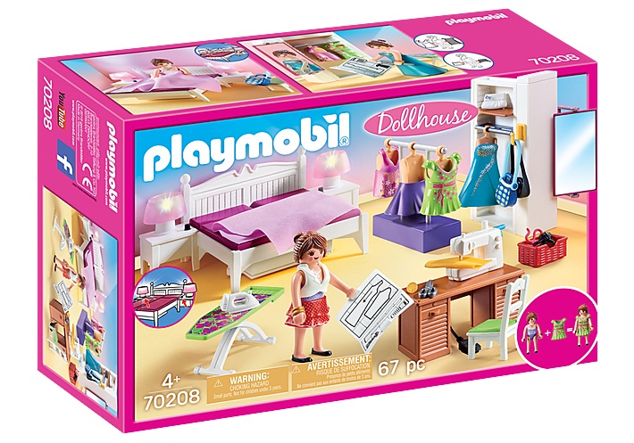 

Конструктор Playmobil Спальня с уголком для шитья 70208, Кукольный дом