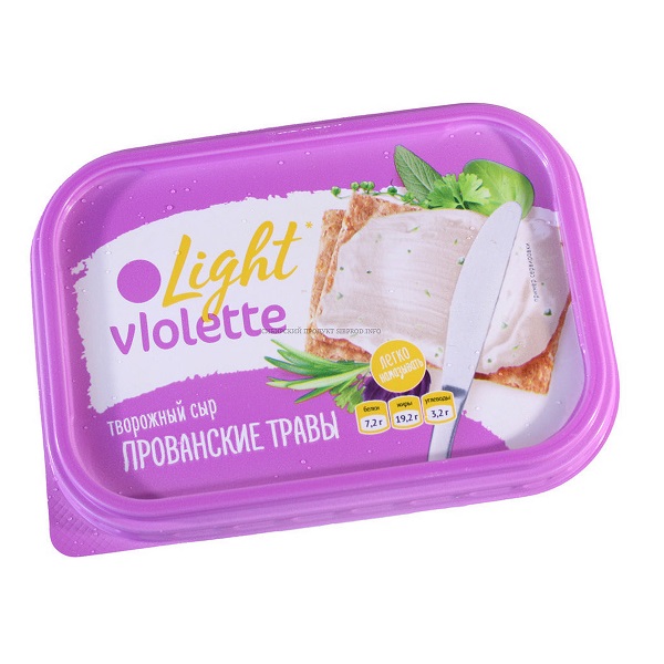 Творожный сыр Violette Light Прованские травы 60% БЗМЖ 160 г