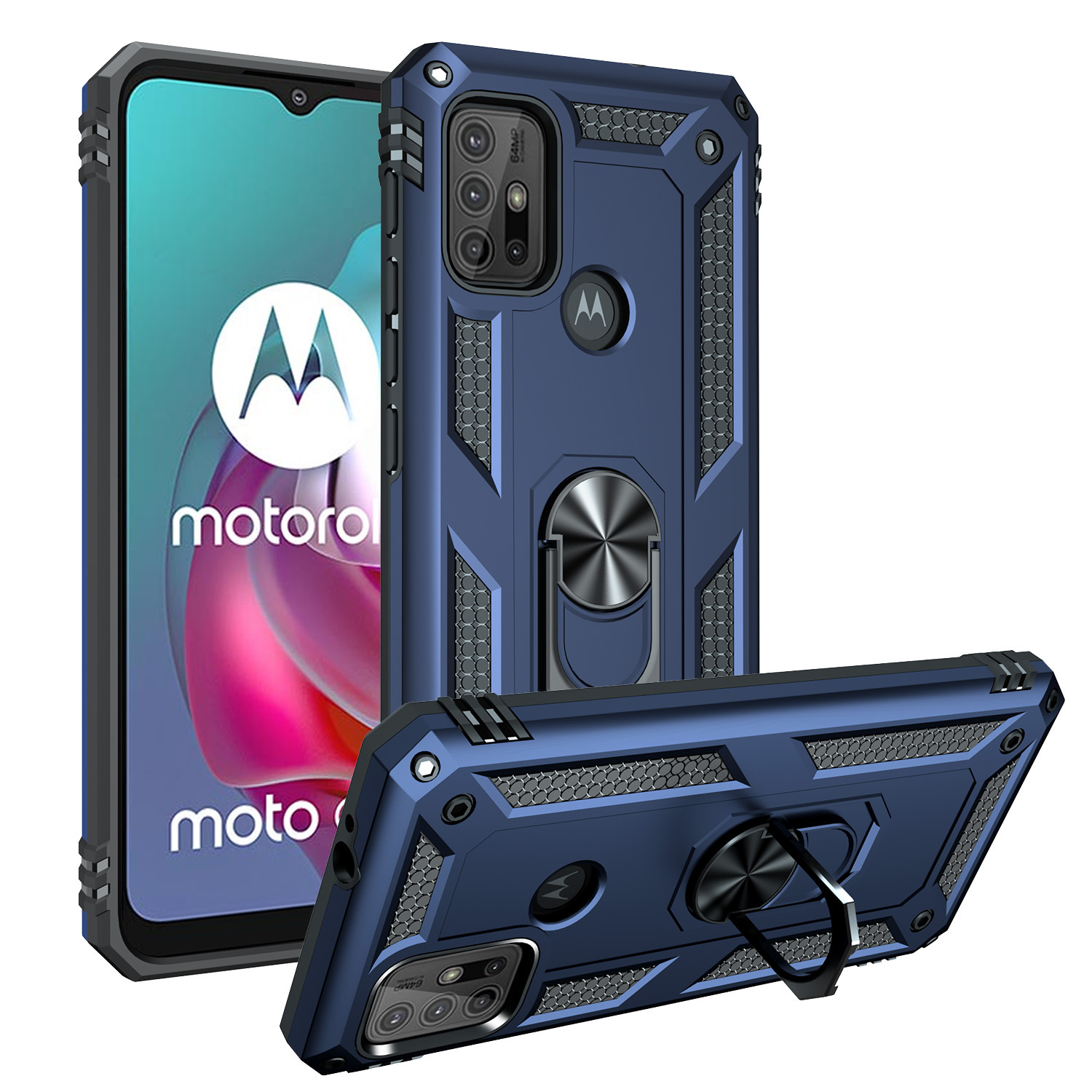 

Защитный чехол MyPads ударопрочный бампер-пенал для Moto G20 синий