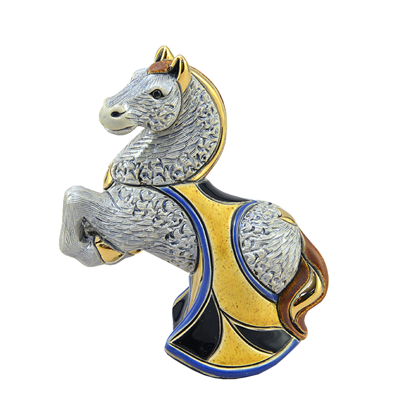фото Статуэтка керамическая лошадь серая ksva-dr-f-165-g de rosa
