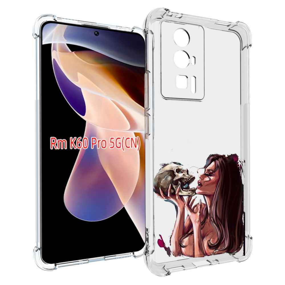 

Чехол MyPads девушка-модель-с-черепом для Xiaomi Redmi K60 Pro, Прозрачный, Tocco