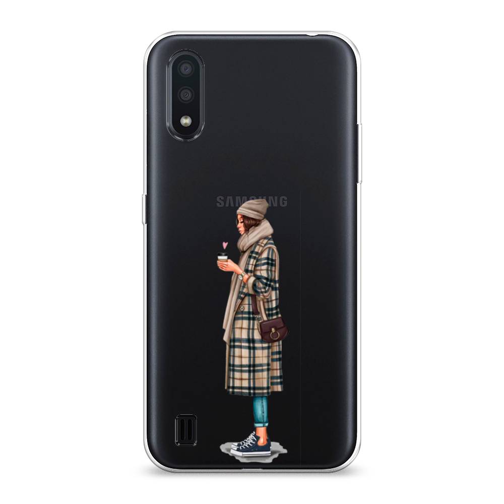 

Чехол на Samsung Galaxy A01 "Утренний кофе", Коричневый;бежевый, 29550-6